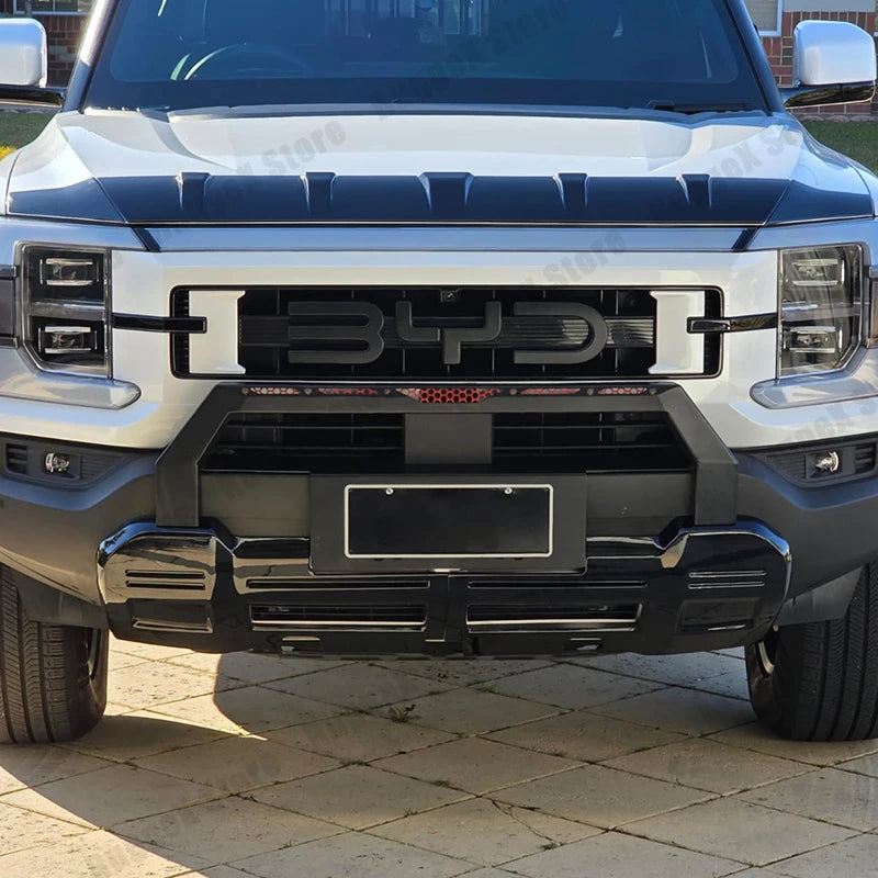 BYD Shark 6 Front & Rear 3D Badge Sticker Set — Gloss Black