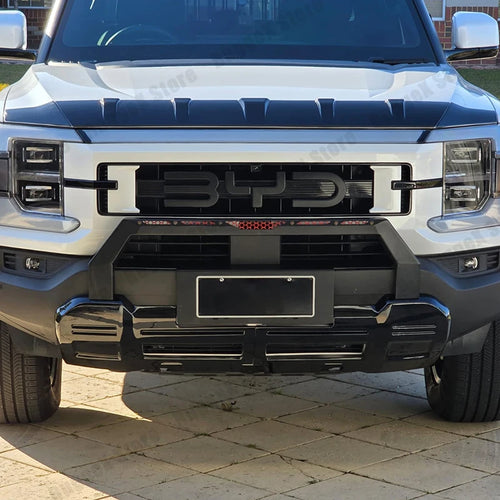 BYD Shark 6 Front & Rear 3D Badge Sticker Set — Gloss Black