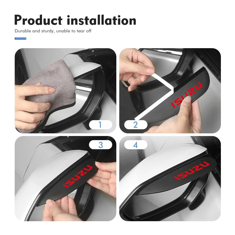 Isuzu D-Max Rain Guard Mirror Stickers