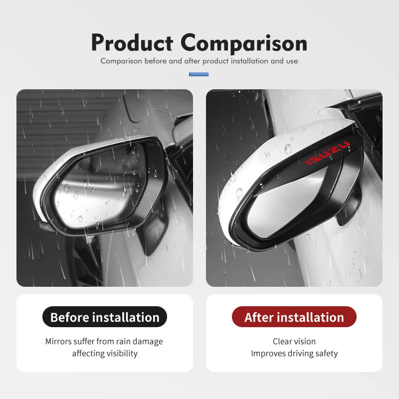 Isuzu D-Max Rain Guard Mirror Stickers