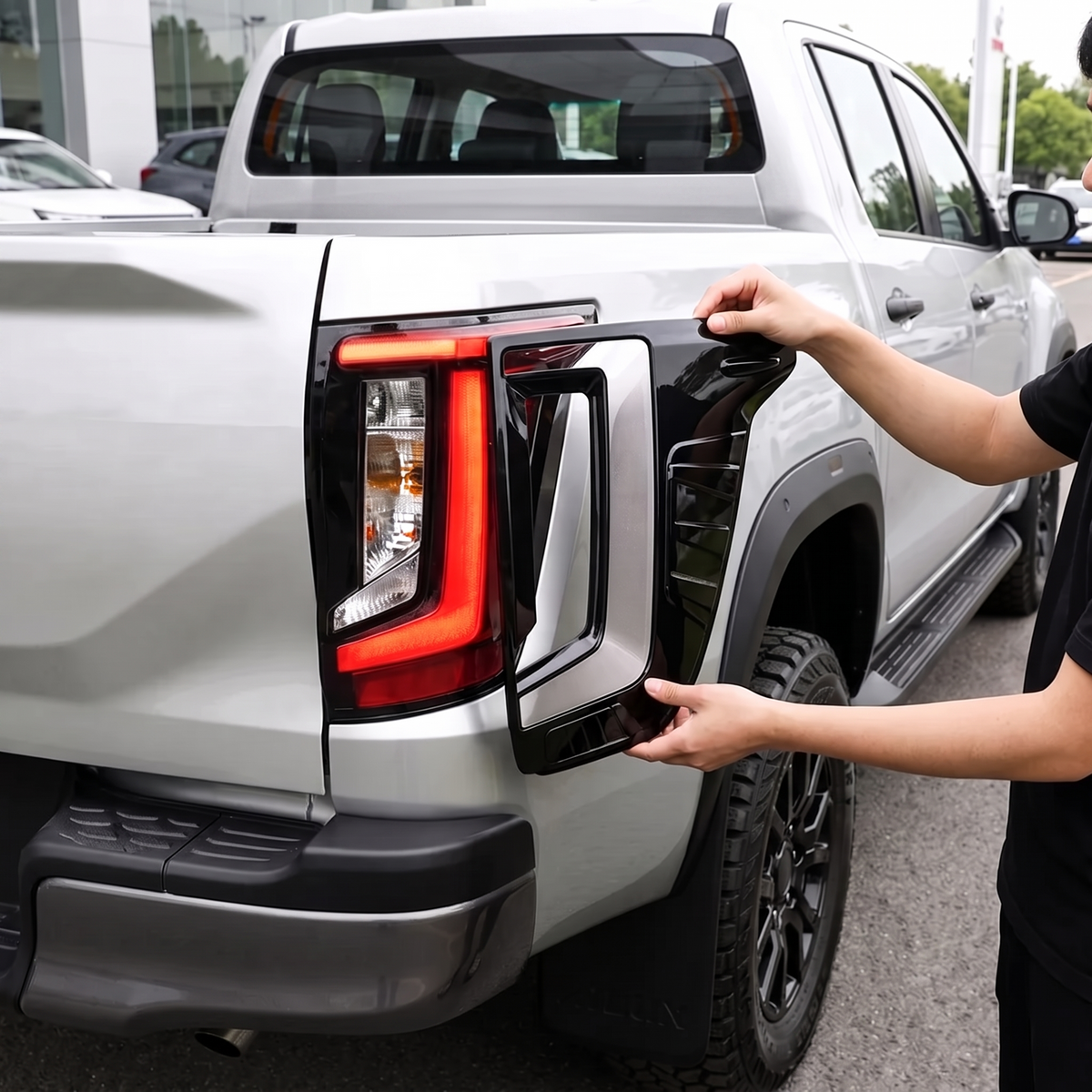 Toyota Hilux SR5 Taillight Covers - customer demonstration